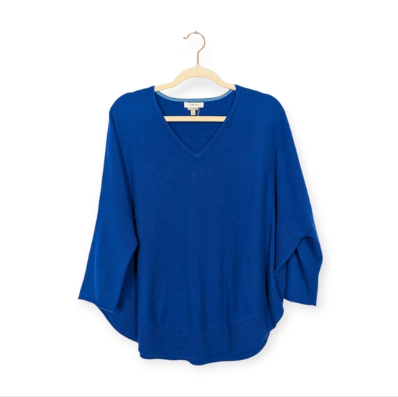 Tyler Böe Sapphire Blue Cashmere Capelet Sweater Size S - Picture 1 of 9